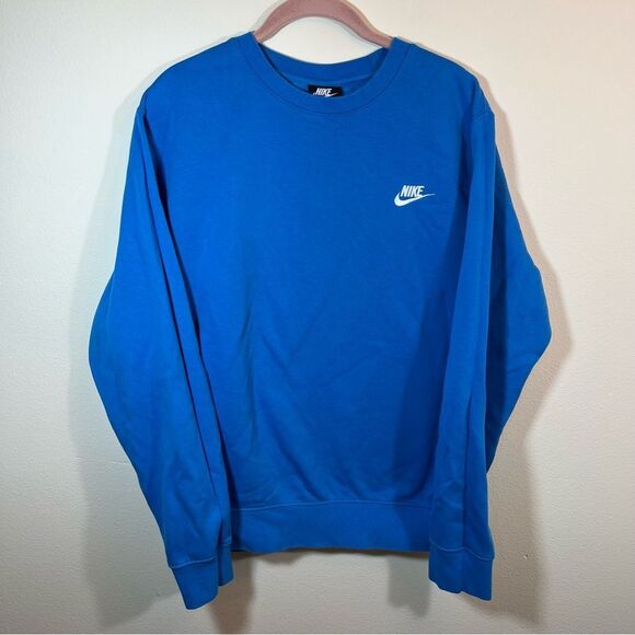 ✨ Nike Men’s Blue Crewneck Sweatshirt Medium - Picture 1 of 10